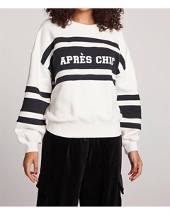 Свитер-пуловер Aprés Chic в черном/белом цвете Chaser