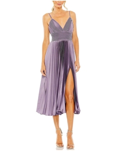 Платье Slim на бретелях с плиссировкой, фиолетовый Mac duggal