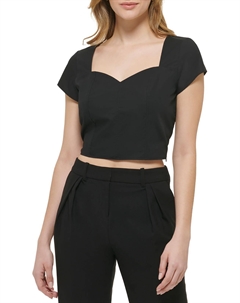 Женский пуловер с короткими рукавами, черный Calvin klein