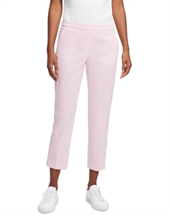 Женские укороченные брюки Treeca из льняной смеси с высокой талией, розовый Theory