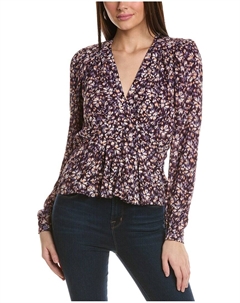 Блузка Etoile Eddy с шелковой отделкой, фиолетовый Isabel marant