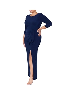 Длинное вечернее платье с рюшами для женщин Plus Xscape