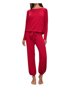 Комплект для отдыха Gisele Slouchy Lounge в красном цвете Eberjey