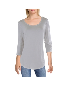 Женский топ-пуловер с высоким и низким вырезом, цвет bright white Jm collection