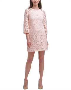 Женское платье-трапеция с цветочным принтом и люверсами, красный Vince camuto