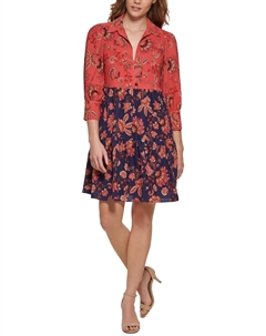 Женское мини-платье из полиэстера, розовый Vince camuto