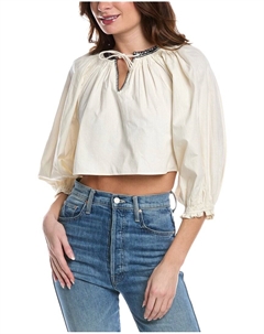 RE/DONE Викторианская обрезанная блузка, белый Redone