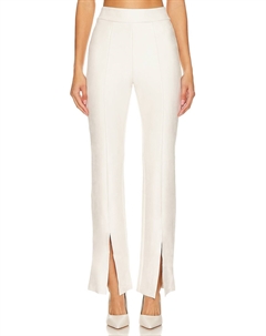 Брюки из искусственной замши с разрезом спереди, белый Commando