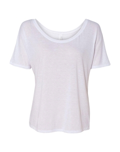 Женская свободная футболка, белый Bella+canvas