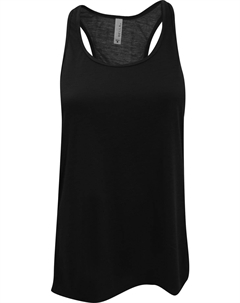 Женская струящаяся майка-борцовка Bella Ladies, черный Bella+canvas