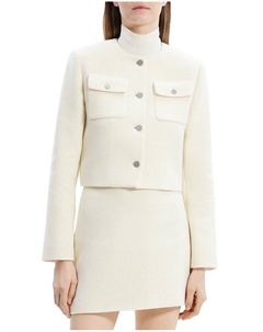 Кардиган из смесовой шерсти и твида, бежевый Theory