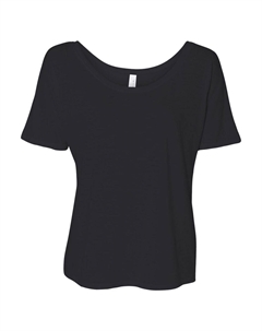 Женская свободная футболка, черный Bella+canvas