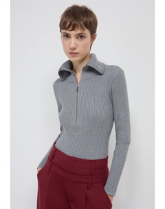 Топ с длинными рукавами ZIPPÉ, серый Calliope