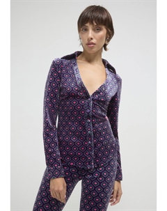 Блузка на пуговицах À MOTIFS, фиолетовый Calliope