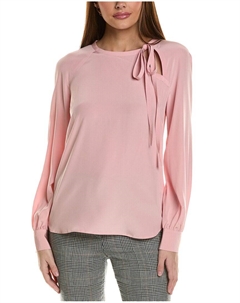 Шелковый топ Blouson, розовый St. john