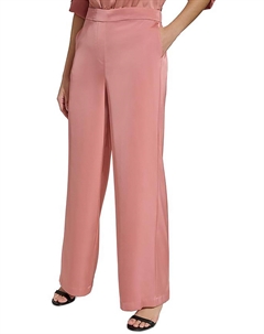 Женские атласные брюки с высокой талией и широкими штанинами, цвет desert rose Calvin klein