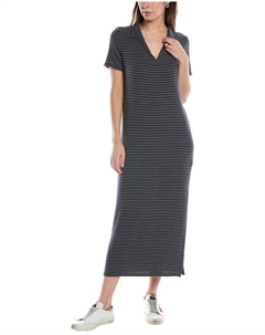 Вязаное платье-поло миди, синий Rag & bone