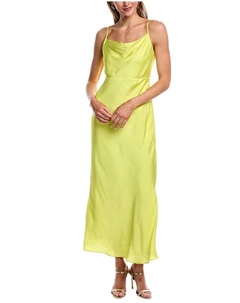 Платье макси с воротником-хомутиком, желтый Vince camuto