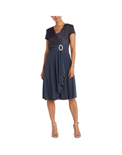 Женское платье с декором и запахом до колена, цвет charcoal R&m richards