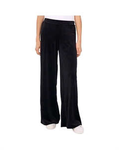 Женские однотонные велюровые широкие брюки, цвет rich black Vince camuto