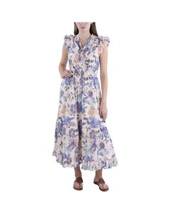 Женское хлопковое длинное платье макси, синий Vince camuto