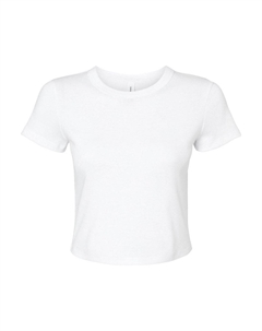Женская футболка с микро-рубчиком для малышей, цвет solid white blend Bella+canvas