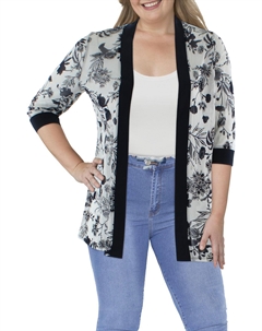 Petites Женский сетчатый цветочный жакет Duster, темно-синий R&m richards