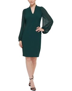 Женское плиссированное коктейльное платье выше колена, цвет hunter Vince camuto