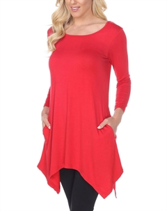 Женская туника Легкая туника Топ, красный White mark