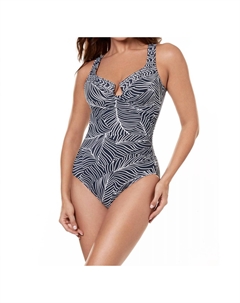 Слитный купальник Lush Lanai Midnight Escape на косточках в черном/белом цвете Miraclesuit