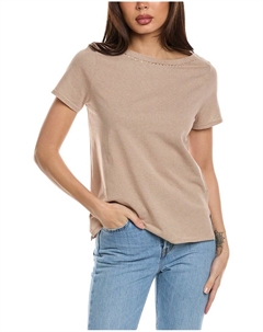 Футболка с вырезом-лодочкой, коричневый St. john