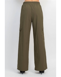 Брюки-парашют с высокой посадкой, оливковый Fashnzfab
