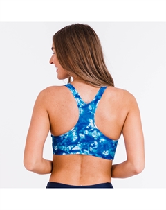 Женский бюстгальтер для плавания со спиной-борцовкой, цвет blue tie dye Calypsa