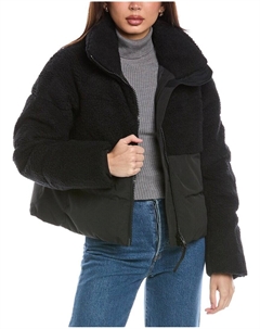 Пуховик Elora Sherpa из смеси шерсти, черный Canada goose