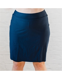 Женская юбка для плавания с высокой талией и длиной до колена с прикрепленными велосипедными шортами, темно-синий Calypsa
