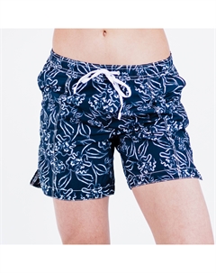 Женские шорты для плавания Plus 7" - Выкройки, цвет navy blooms Calypsa