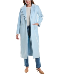 Пальто из нереального меха Сардиния, темно-синий Unreal fur