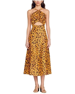 Платье миди Сандро Калинда, оранжевый Sandro