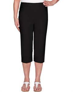 Женские облегающие брюки-капри Petites Modern Fit, черный Alfred dunner