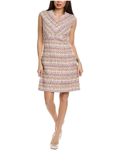 Платье-футляр из твида, оранжевый St. john