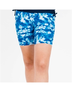 Женские шорты для плавания с высокой талией и длиной до середины бедра - Выкройки, цвет blue tie dye Calypsa