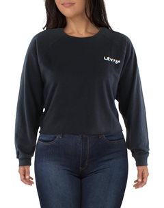 Плюс Женский хлопковый пуловер с логотипом, черный Levi's®