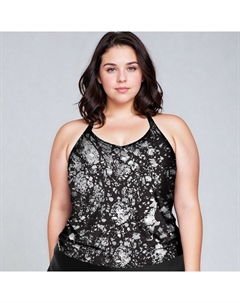 Женский топ для плавания Maya с бретелькой через шею и встроенным бюстгальтером, цвет gray getaway Calypsa