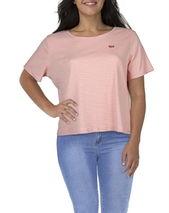 Плюс Женский Повседневный Пуловер в Полосатом Стиле, розовый Levi's®