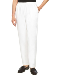Женские прямые брюки из полиэстера Plus, белый Alfred dunner