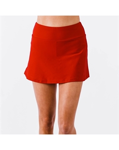 Женская мини-юбка для плавания с высокой талией и шортами, красный Calypsa