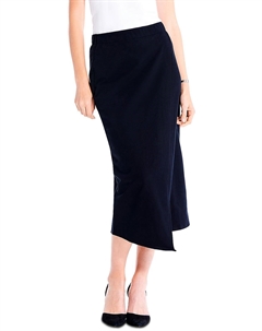 Женская юбка-халат Cascade со средней посадкой и миди-запахом, цвет black onyx Nic+zoe