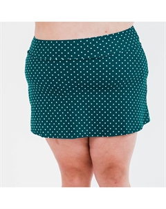 Женская мини-юбка для плавания с высокой талией и шортами, цвет dark jade small dots Calypsa