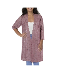 Плюс Женская кружевная куртка с пайетками, темно-розовый R&m richards