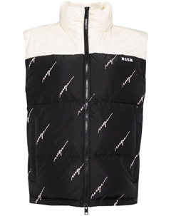 Дутый жилет с логотипом, черный Msgm